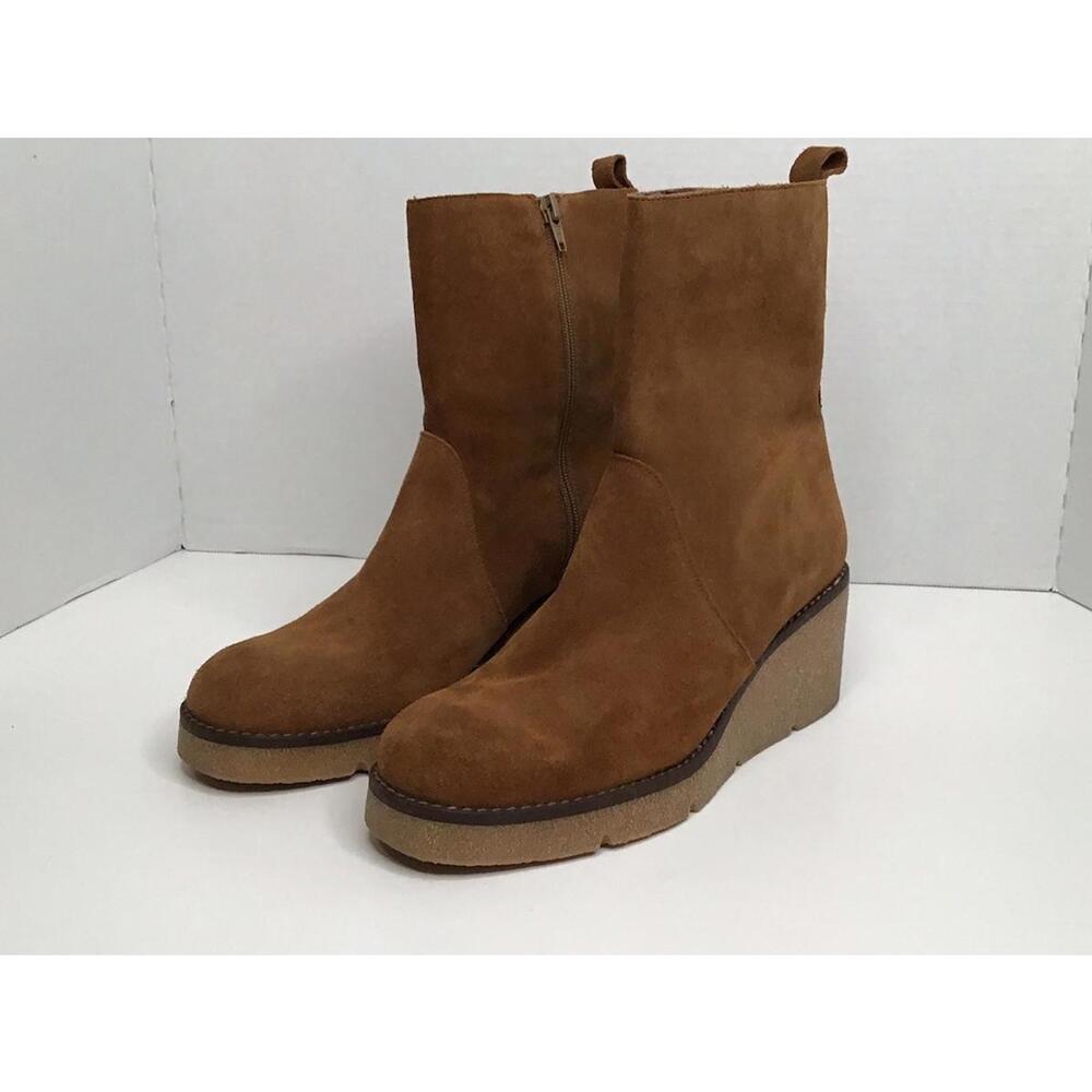 BERTUCHI Made in Spain Leather Wedge Boho Boots Women’s Size 9 1/2